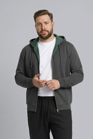 Defacto - Büyük Beden Kapüşonlu Fermuarlı Sweatshirt H2059AX26SP