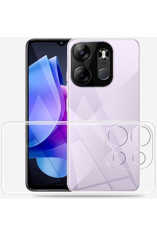 Tecno Spark Go 2023 Kılıf Zore Süper Silikon Kapak Renksiz