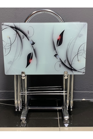 Camlı Çanta Sehpa, Sehpa, Zigon, 4lü Zigon, Çanta Sehpa-nilüfer