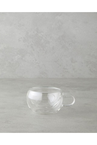 English Home Mistral Borosilikat Cam Double Wall Kupa 100 Ml Şeffaf Şeffaf