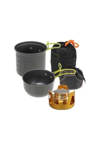 Ulzyvf Yürüyüş Tencereli Skycıty Seti - Pratik Kamp Ve Balıkçılık Aksesuarı Altın