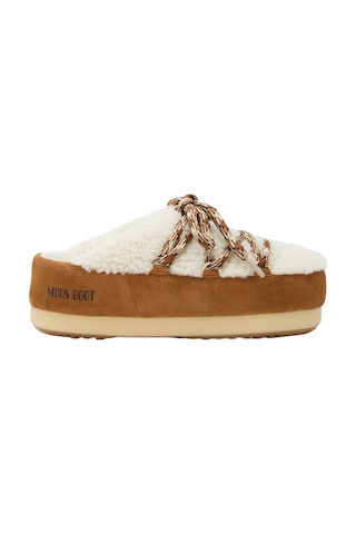 Whisky Off White Terlik Kadın 80d1470100-ma03 Moon Boot Evx Mule Shearling Whisky/off White Çok Renkli