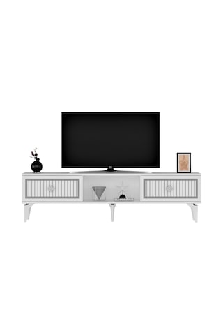 150 CM NİL TV SEHPASI (ALT MODÜL) BEYAZ-GÜMÜŞ