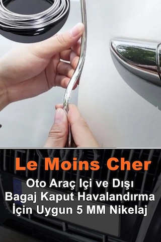 Araç Bagaj Kaput Havalandırma Için 5 Mm Nikelaj U Tipi Geçmeli