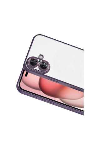 Apple İphone 17 Razer Lensli Silikon - Mor