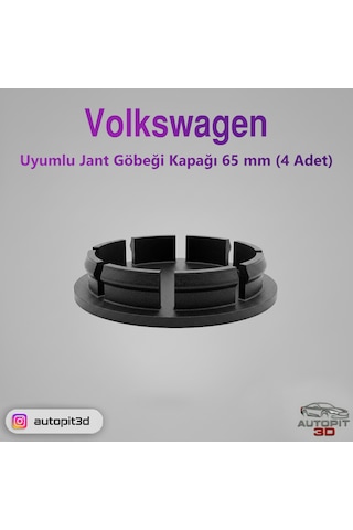 Volkswagen Uyumlu Jant Göbeği Kapağı 65 Mm 4 Adet