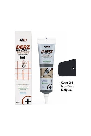 Hazır Derz Dolgu Tüpü Koyu Gri 250 Gr Hızlı Kuruyan Derz Tamir Ve Yenileme Tüpü