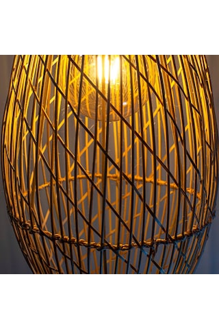 Rattan Sarkıt Bambu Avize: Moonlight