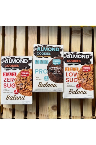 Balanu Almond Kakaolu ve Proteinli Bademli Kurabiye 200 G
