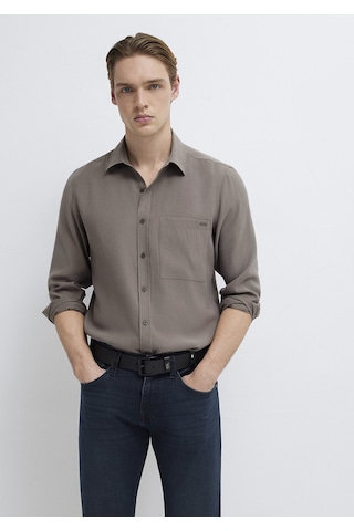 Mavi - Soft Premium Kahverengi Gömlek 0212010-87875 Kahverengi