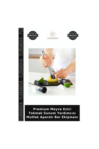 Premium Meyve Ezici Tokmak Sunum Yardımcısı Mutfak Aparatı Bar Ekipmanı