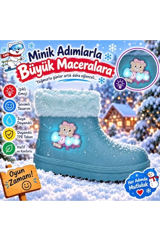 Look Life Su Geçirmez Çocuk Yağmur Botu Yeşil