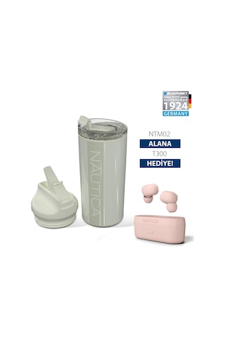 Nautica Avantajlı 2'li Set 500 Ml Paslanmaz Çelik Termos & Tws Bluetooth Kulaklık Yeşil