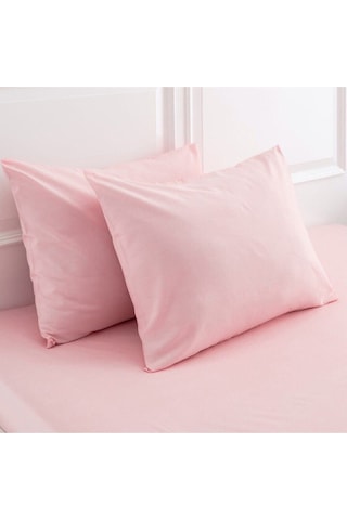 Bonjardinhome Pembe Pamuklu İki Adet 50x70 Yastık Kılıfı Pembe Pembe