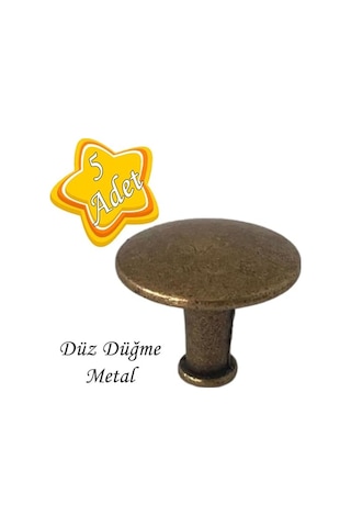 Glaswen 5 Adet Düz Düğme Antik Sarı Kulp Mobilya Çekmece Dolap Kapak Kulbu Metal Kulp Aksesuarları Vidalı Çok Renkli