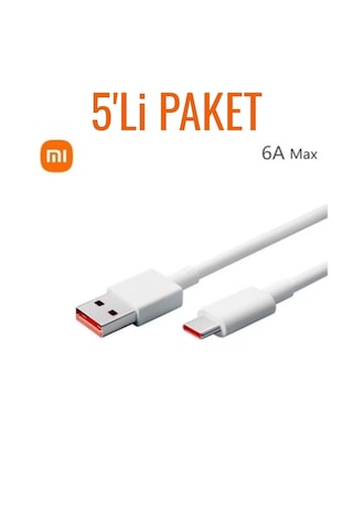 Xiaomi 120w 6a Type-c Hızlı Şarj  5 Adet