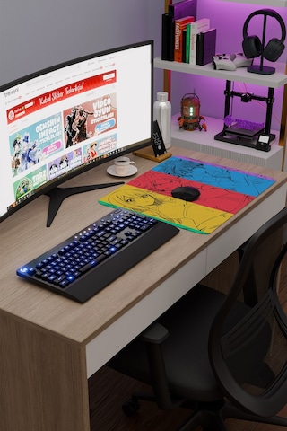 Fairy Tail Anime V5 - 48x40 Xl Gaming Kauçuk Kaymaz Taban Mouse Pad Fare Altlığı
