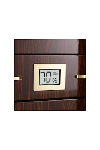 Premiumquality Arica 3 Çekmeceli Kahverengi Sedir Humidor Puro Kutusu - Tr9645