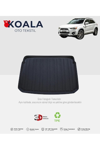 Mitsubishi Asx 2010 Ve Sonrası Uyumlu 3d Bagaj Havuzu