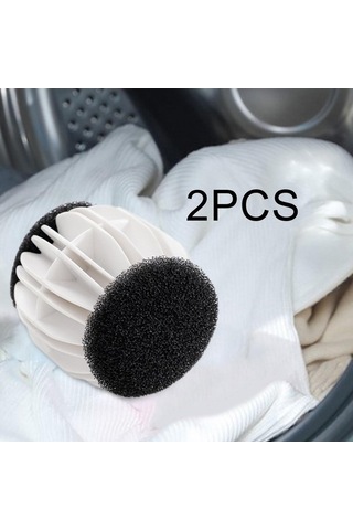 Pazly Topları Temizleme Suntek Siyah Karıştırma Çamaşır Beyaz Adet 2 Ms Beyaz - Siyah