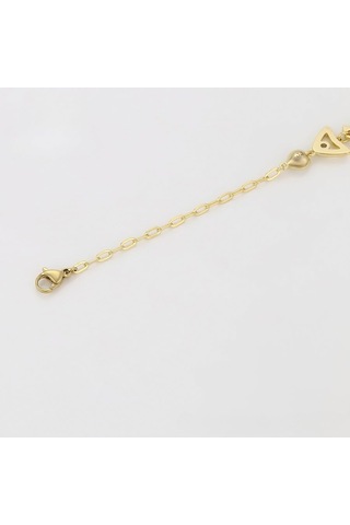 Zirkon Taşlı Balık Figürlü 14 Ayar Altın Kaplama Minimal Kadın Bileklik Gold
