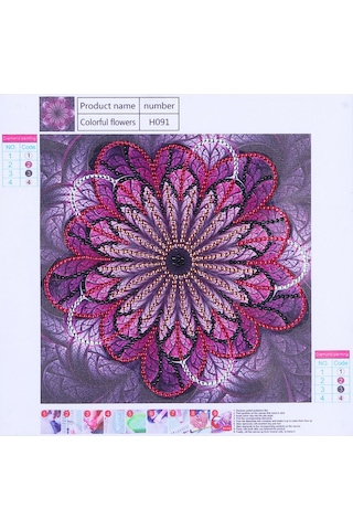 Fosenze 25x25cm Yaratıcı Dıy El Sanatı: Özel Şekil Taş Parçalı Mermer Tablo, Kadife Ve Reçine Taş Malzeme, Çerçeve Hariç Diğer