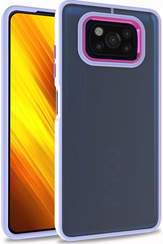 Xiaomi Poco X3 Kılıf Zore Flora Kapak Lila