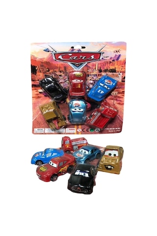 Oyuncak Şimşek Mcqueen Araba Seti 6'lı Çek Bırak Cars Oyuncak
