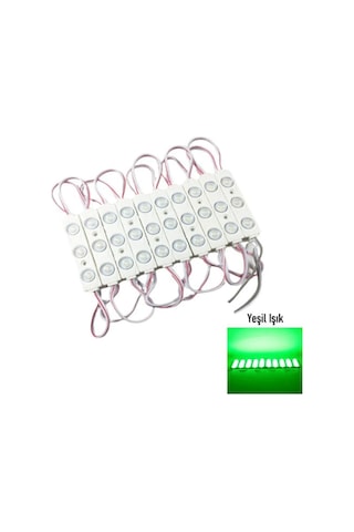 Şanled 3 Ledli Parmak Led Modül 1.5w 2835 Smd Mercekli Yeşil 20' Li