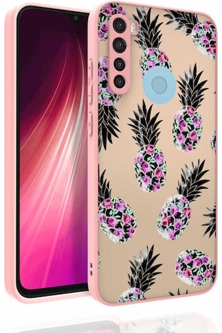 Xiaomi Redmi Note 8 Kılıf Desenli Kamera Korumalı Parlak Zore Nora Kapak NO1