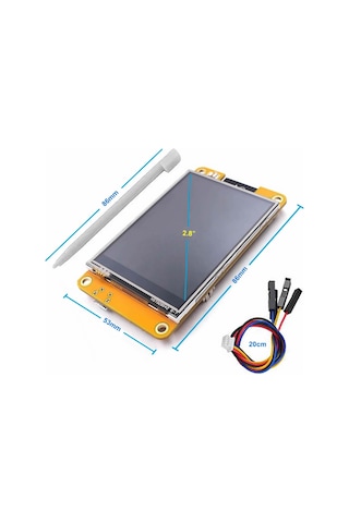Esp32-2432s028r 2.8 İnch Rezistif Dokunmatik Tft Lcd Modül 240x320 Pixel Rgb Led Ldr Usb Uart Io Se