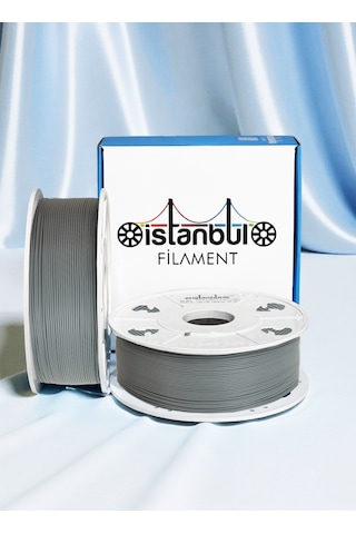 İstanbul Filament 3d Baskı Pla Filament Gri 1 Kg Ø 1,75mm 0,05 Mm Bambu Lab Uyumlu 1.75mm