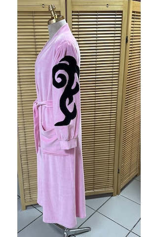 Kadife Sabahlık Pembe Pembe