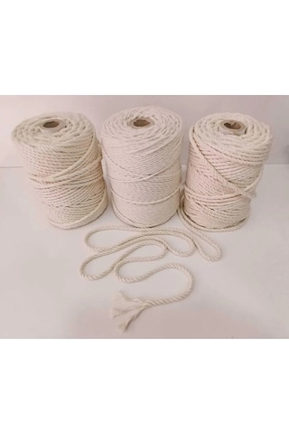 2 Kg Makrome 3 Mm 3 Büküm Hobi Ve Dekoratif Makrome İpi 480 Metre