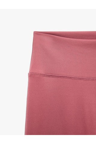 Koton Yüksek Bel Slim Fit Dikiş Detaylı Spor İspanyol Paça Tayt Gül Kurusu 7wak40230nk Gülkurusu