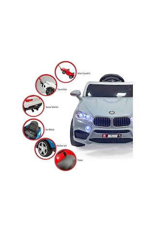 Akar Oyuncak Blade 12 Volt Uzaktan Kumandalı Akülü Suv Çocuk Arabası Gri