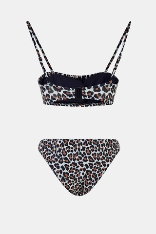 Capetown Leopar Desenli Çıkarılabilir Pedli Bikini Takım Leopar