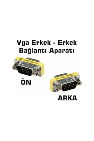 Hd15 Vga-vga Erkek-erkek M2m 15 Pin Adaptör