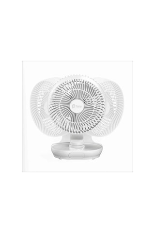 Feny Fn-f88, Oscilla+, Beyaz, 3 Kademeli Hız, 150 Derece Otomatik Salınım, 8" Kanat, Masaüstü, Gece Lambası, Dahili 3000mah Bataryalı, Type-c Şarj Girişli, Vantilatör