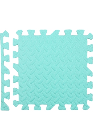 Teltree Bebekler İçin Kaymaz Eva Yer Matı - 12 Parça Yeşil Oyuncak Halı 30x30cm Su