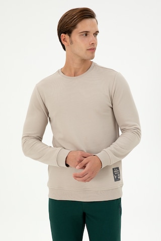 U.S. Polo Assn. Erkek Regular Fit Bisiklet Yaka Taş Sweatshirt 50293471-VR049