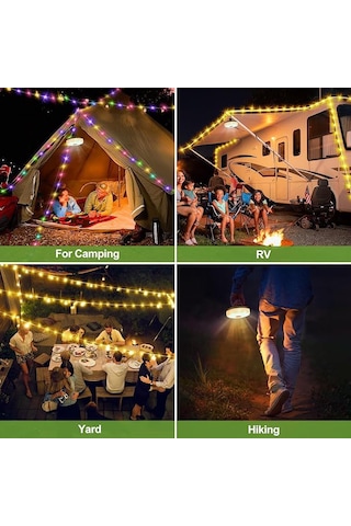 4'ü 1 Arada Kamp Lambası Led Işık, Fener, Gece Lambası Ve Işık Sarı