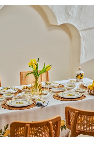 Bella Maison Lemoncello Porselen 52 Parça 12 Kişilik Kahvaltı Takımı Çok Renkli