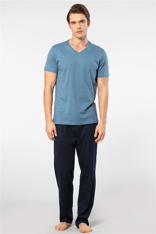 Cacharel 2192 Erkek Kısa Kollu V Yaka Pijama Takımı-indigo İndigo