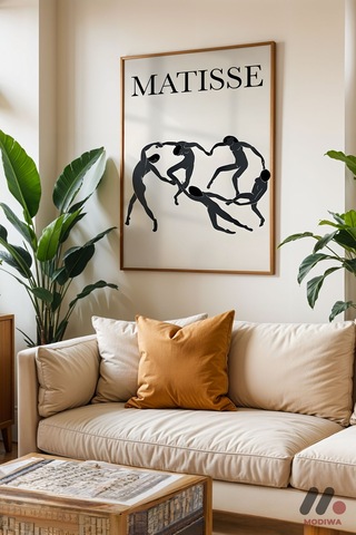 Matisse Dans Posteri, Ahşap Çerçeveli Duvar Tablosu - Modern Ev Dekorasyonu