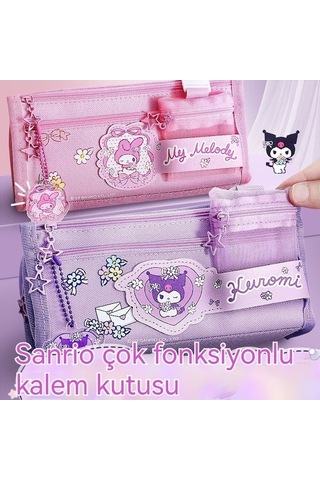 Aoyingnettech Ortaokul Kuromi Kapasiteli Kalem Kutusu Büyük Boy Px Mor