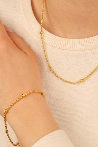 Çgkmücevherat Dorikalı Halat Altın Bileklik Drkblk1 Gold Sarı Altın