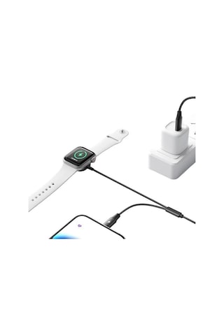 Mcdodo CH-2980 15W 2in1 Apple Watch Şarj TypeC Uyumlu iPhone 1.5mt-Siyah