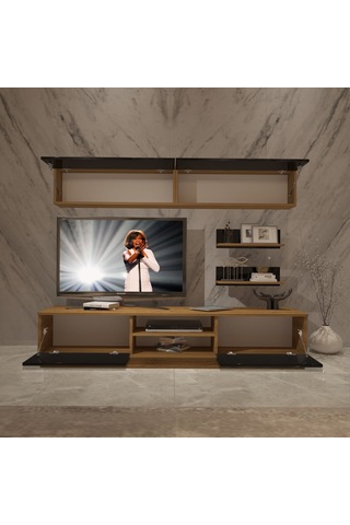 Decoraktiv Eko 5b Mdf Dvd Tv Ünitesi Tv Sehpası Pera - Siyah