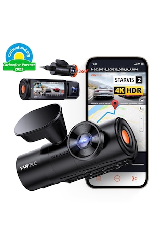 Vantrue Nexus 4 Pro S 3 Kameralı 4k Uhd Wi-fi Gps Araç Kamerası